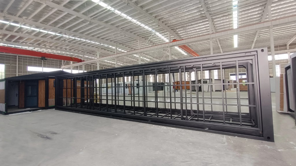 Steel frames for modular container houses