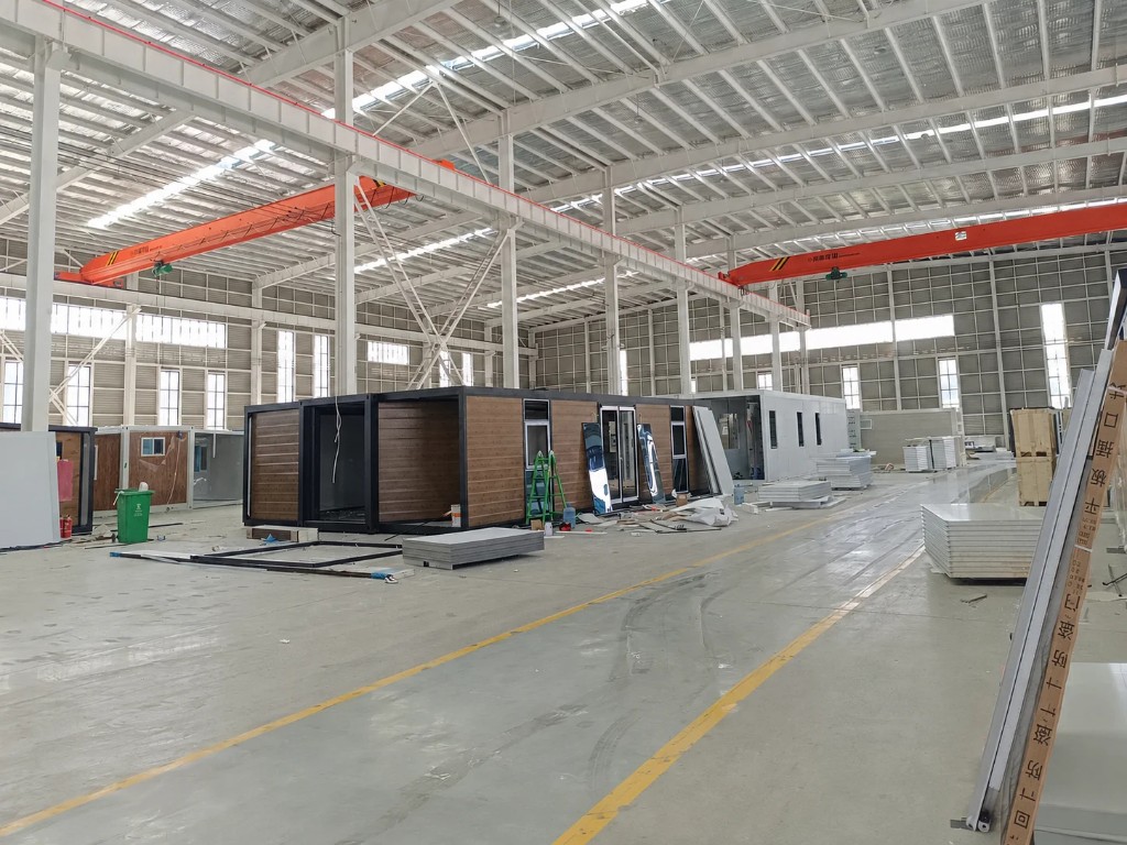 Modular units on factory floor