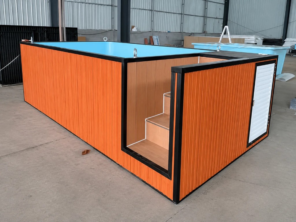 Factory pool �?orange panel finish
